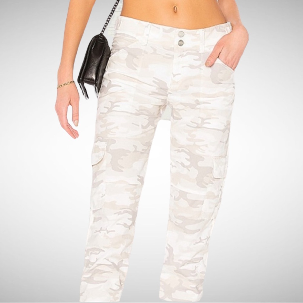 Anthropologie Sanctuary White Camo Pants 26